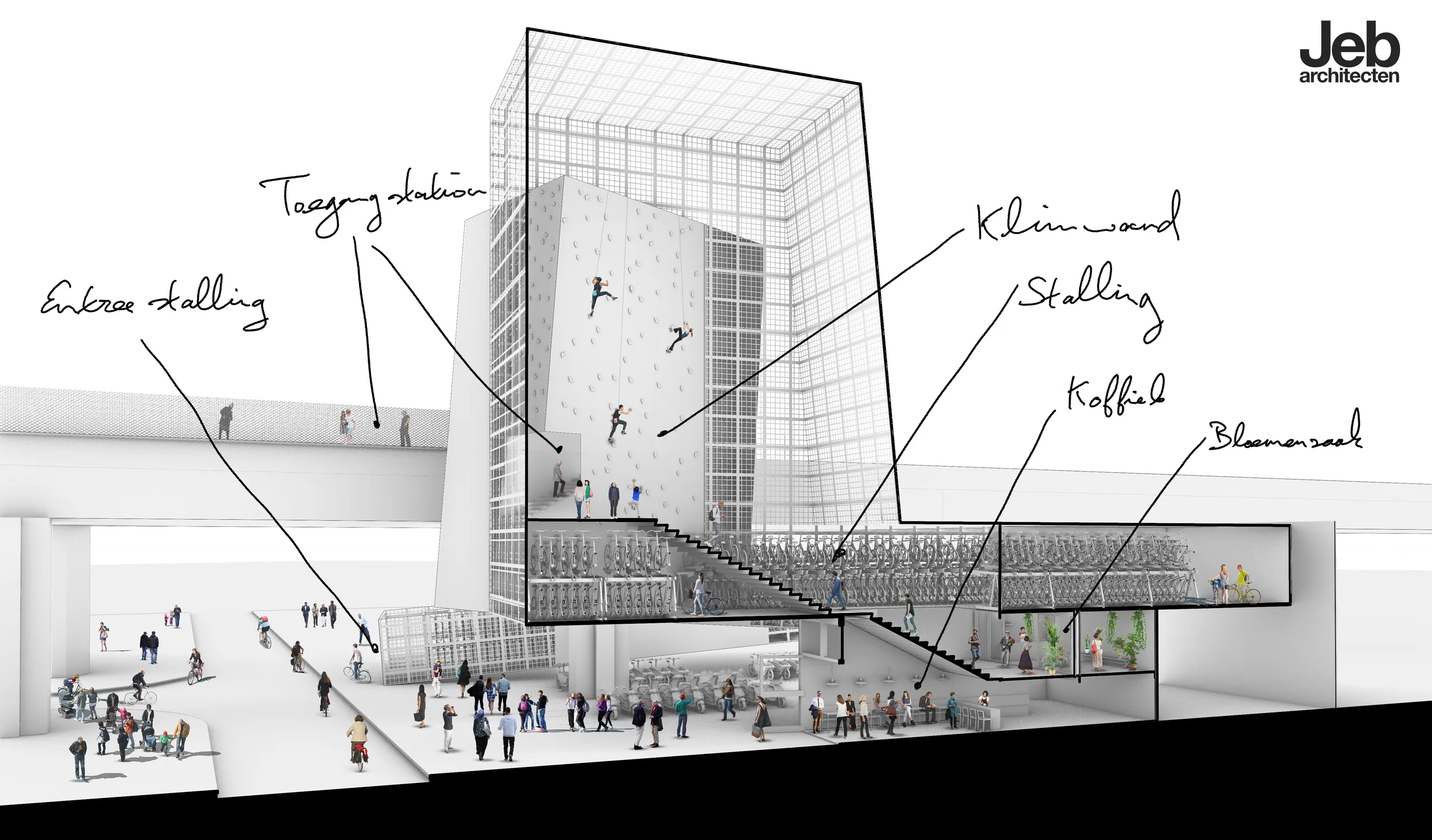 jeb architecten fiets klim station noord 01 met notitie